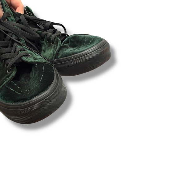 Vans Sk8-Hi Velvet Sneakers Women's Size 11 Dark Green High Top Casual‎ - Picture 7 of 9